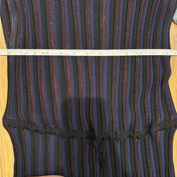 Marine Layer Penny Pleated Midi Dress in Black Rainbow Lurex Women’s Size Medium - Picture 11 of 12